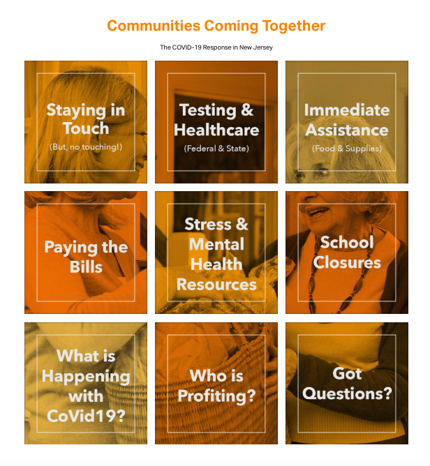 Communities Coming Together : COVID NJ website link