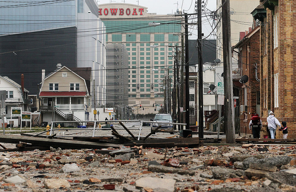 Atlantic City on October 30, 2012, a day after Hurricane Sandy made landfall