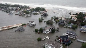 aerial flooding of New Jersey shore