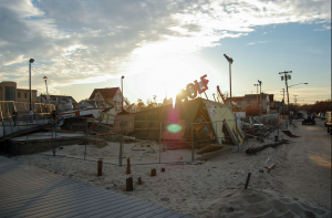 The mini golf course that was damaged by Sandy along the boardwalk in Point Pleasant Beach, NJ on Nov. 15, 2012